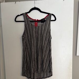 Striped Black and White Sleeveless Top